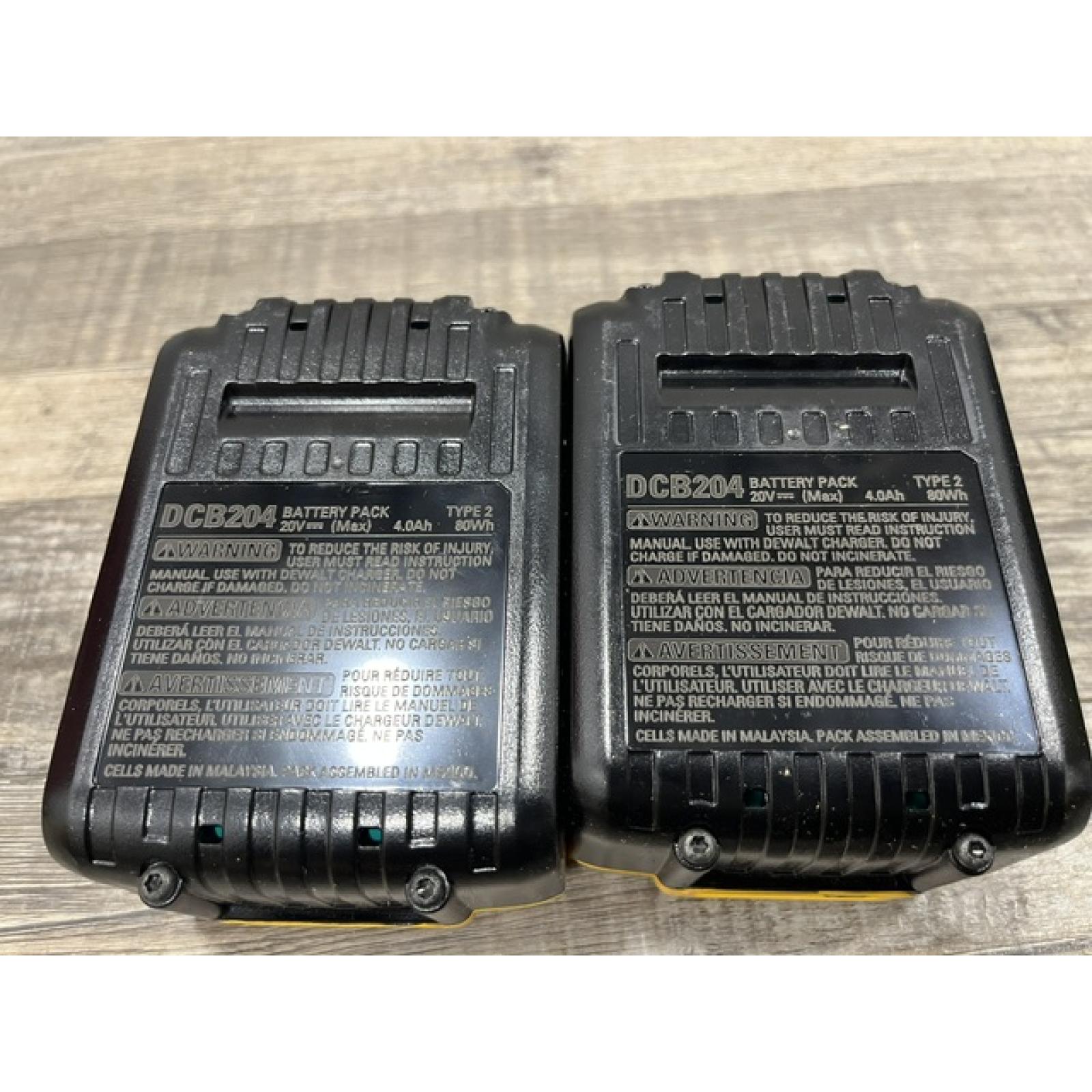 AS-IS DEWALT 20V MAX Premium Lithium-Ion 4.0Ah Battery Pack (2 Pack)