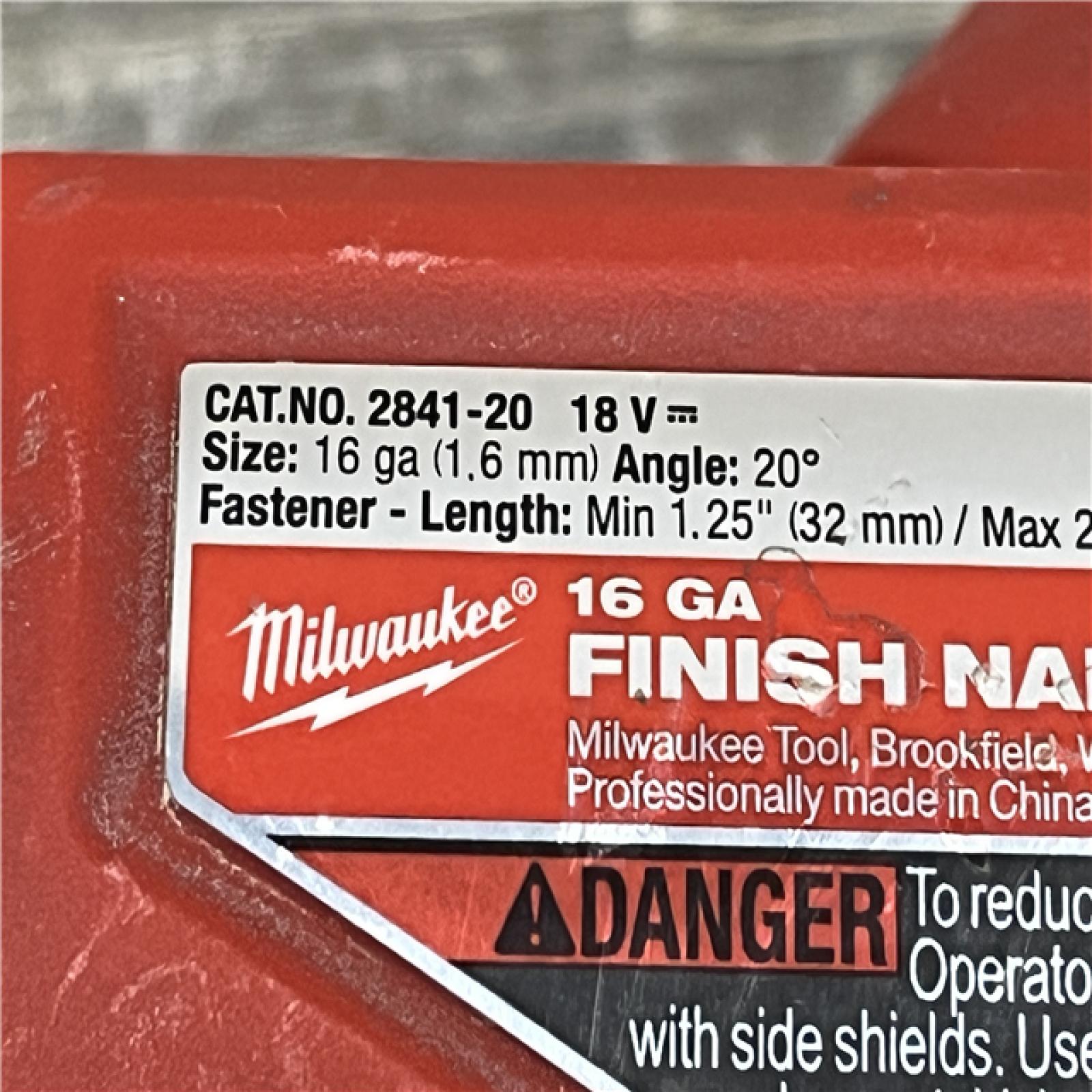 AS-IS Milwaukee FUEL 18-Volt Lithium-Ion Brushless Cordless Gen II 16-Gauge Angled Finish Nailer (Tool-Only)