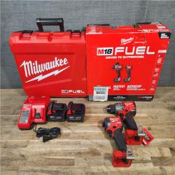 HOUSTON LOCATION - AS-IS Milwaukee  FUEL 18V Lithium-Ion Brushless Cordless Hammer Drill and Impact Driver Combo Kit