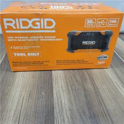 NEW!  RIDGID 18V Hybrid Jobsite Radio with Bluetooth Technology (Tool Only)