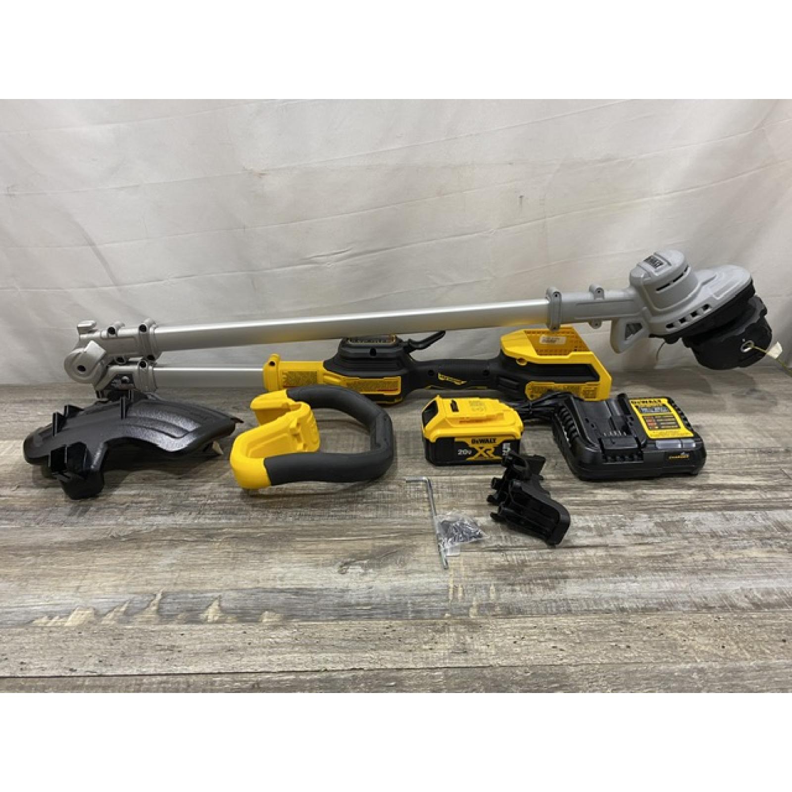 AS-IS DEWALT 20V MAX 14 in. Brushless Cordless Battery Powered Foldable String Trimmer Kit