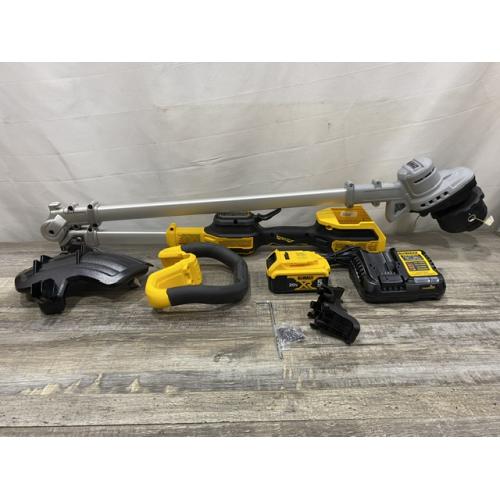 AS-IS DEWALT 20V MAX 14 in. Brushless Cordless Battery Powered Foldable String Trimmer Kit