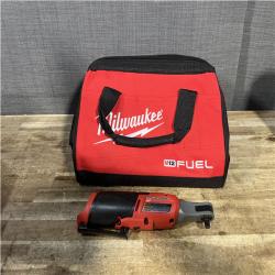 Houston Location AS-IS Milwaukee FUEL 12-Volt Lithium-Ion Brushless Cordless High Speed 3/8 in. Ratchet (Tool-Only)