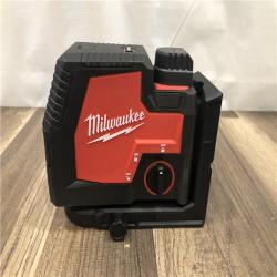 AS-IS Milwaukee Green 100 ft. Cross Line and Plumb Points Rechargeable Laser Level Kit