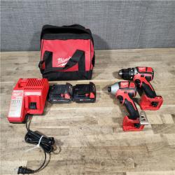 HOUSTON LOCATION - AS-IS Milwaukee 18V Lithium-Ion Cordless Drill Driver/Impact Driver Combo Kit