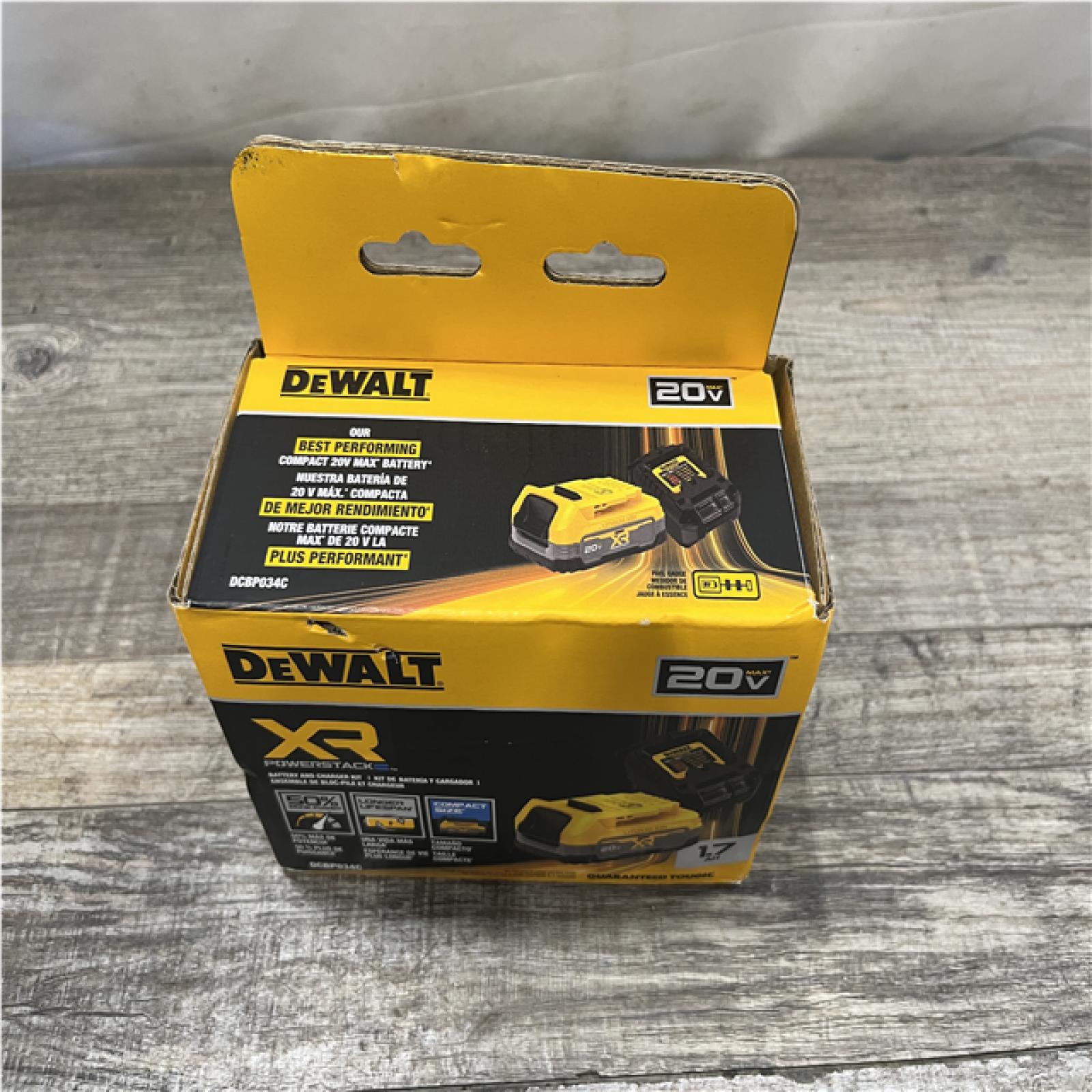 NEW - DEWALT 20V MAX XR POWERSTACK Lithium-Ion Battery Starter Kit with 1.7Ah Battery and Charger