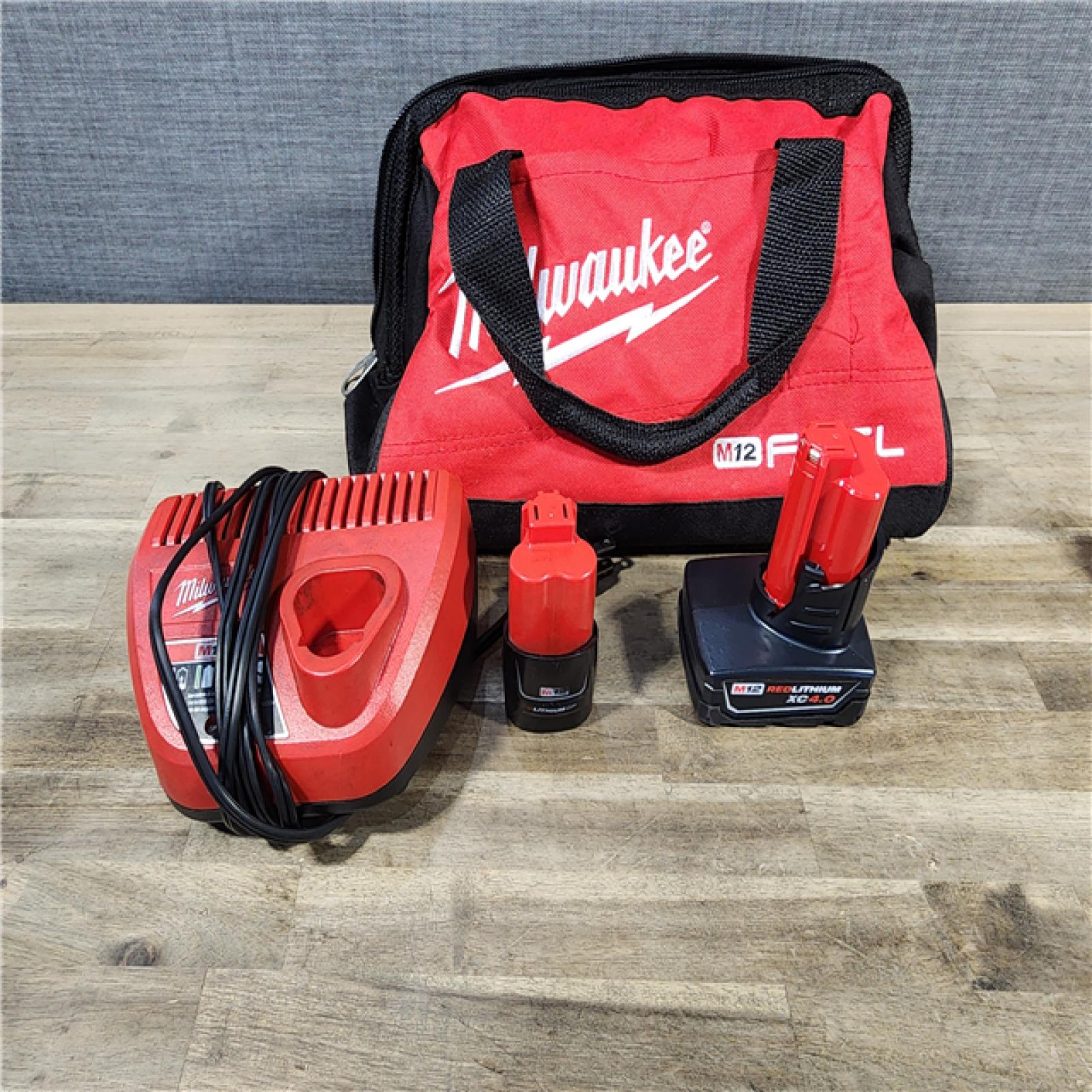 HOUSTON LOCATION - AS-IS Milwaukee 3497-22 12V Brushless Hammer Drill and Impact Driver Combo Kit