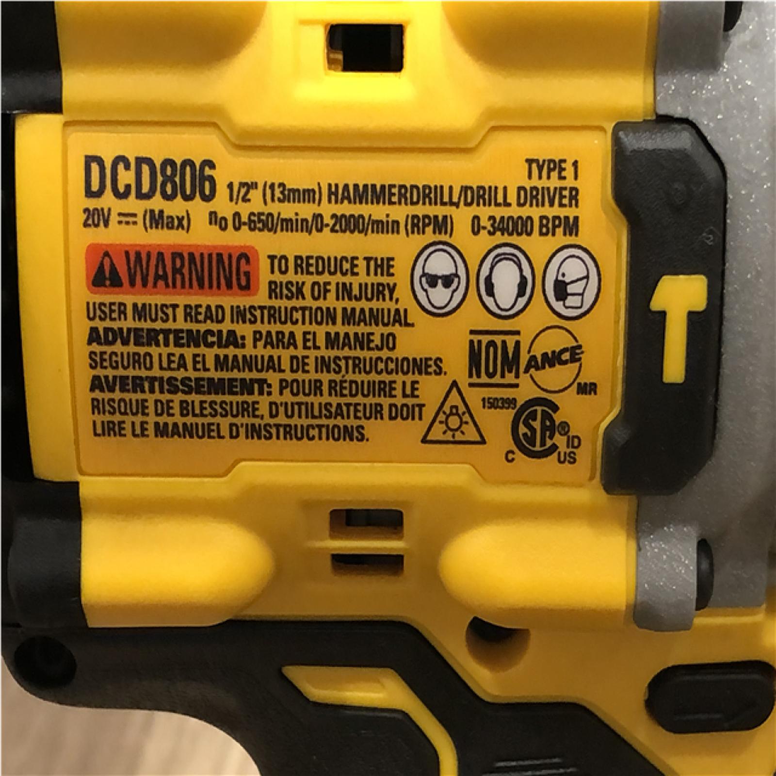 AS-IS DEWALT 20V XR Brushless Cordless 1/2 in. Hammer Drill (Tool-Only)