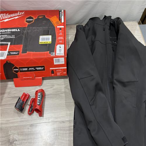 AS-IS Milwaukee Men's Large 12-Volt Lithium-Ion Cordless Tough Shell Black Heated Jacket with