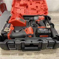 AS-IS Milwaukee FUEL 18V Lithium-Ion Brushless Cordless Hammer Drill and Impact Driver Combo Kit