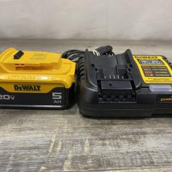AS-IS DEWALT 20-Volt Maximum XR 5.0 Ah Battery Pack and Charger Kit