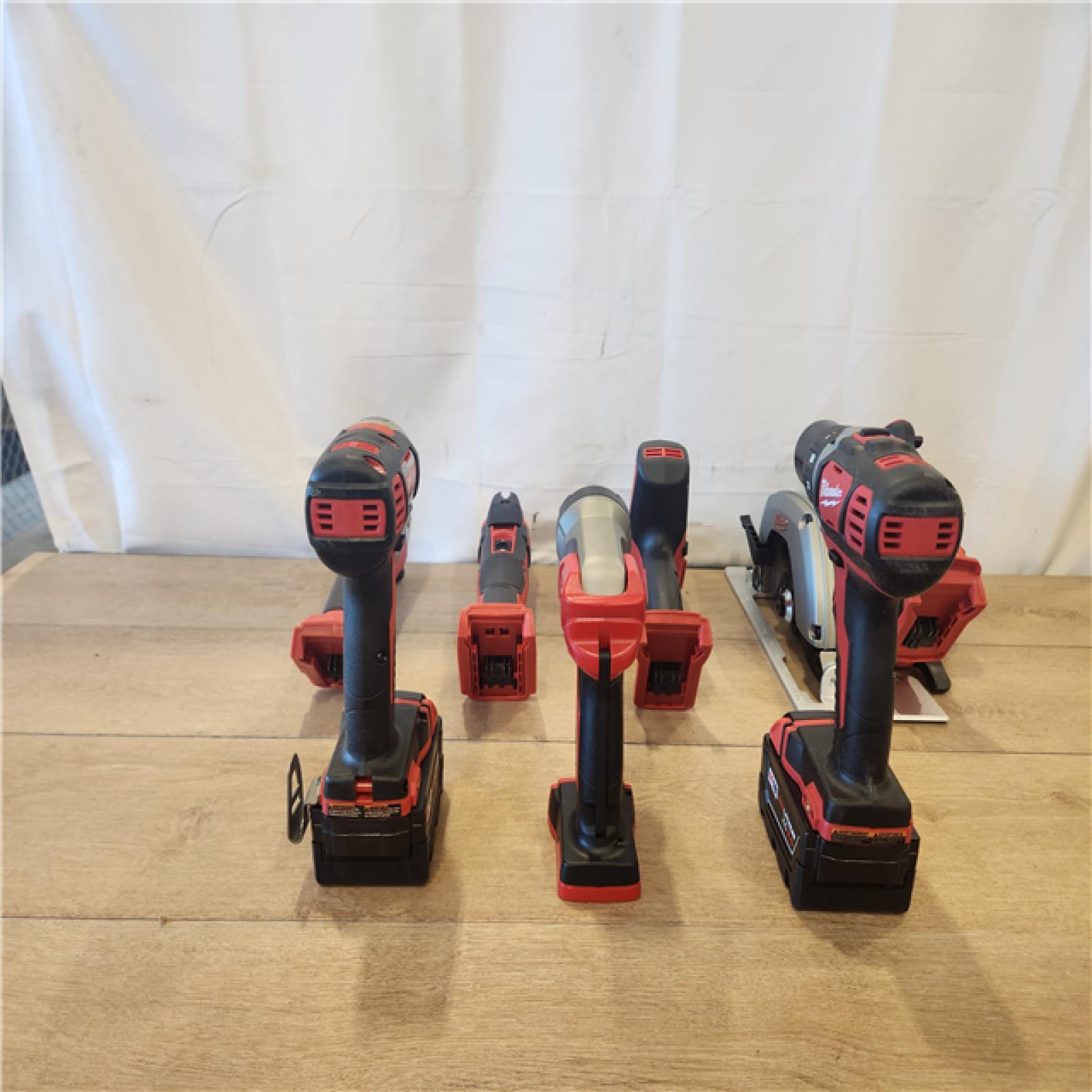 AS-IS- M18 18-Volt Lithium-Ion Cordless Combo Kit 7-Tool with 2-Batteries  Charger and Tool Bag