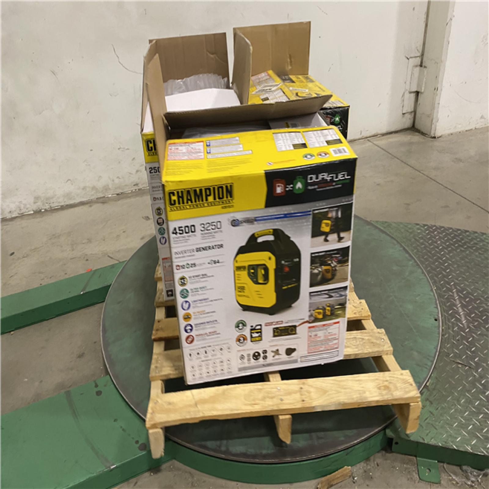 Dallas Location - As-Is  Champion Power Equipment 4500/3250-Watt GasolineFuel Inverter Generator(Lot Of 3)