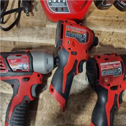 Houston Location AS-IS Milwaukee Drills QTY/3 and Batteries QTY/4 and Chargers QTY/2