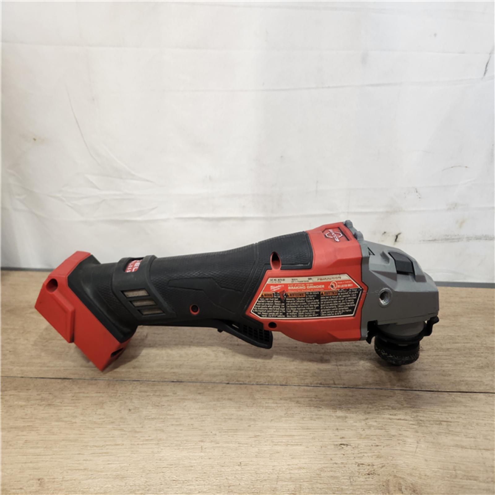 AS-IS- Milwaukee  FUEL 18-Volt Lithium-Ion Brushless Cordless 4-1/2 in./6 in. Braking Grinder with Paddle Switch (Tool-Only)