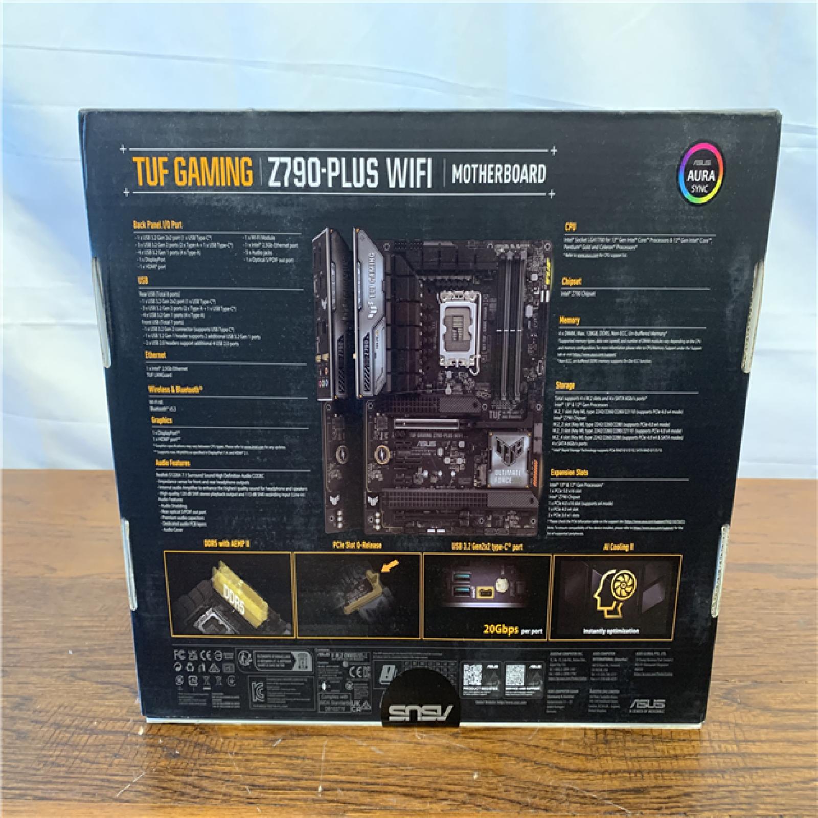 NEW! ASUS - TUF GAMING Z790-PLUS WIFI (Socket LGA 1700) Intel Z790 ATX DDR5 Wi-Fi 6E Motherboard - Black