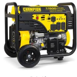 DALLAS LOCATION -Champion Power Equipment 11,500/9,200-Watt Gasoline Powered Electric Start Portable Generator