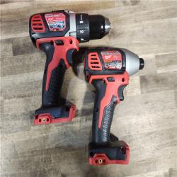 HOUSTON LOCATION - AS-IS Milwaukee 18V Cordless Brushed 2 Tool Drill/Driver and Impact Driver Kit
