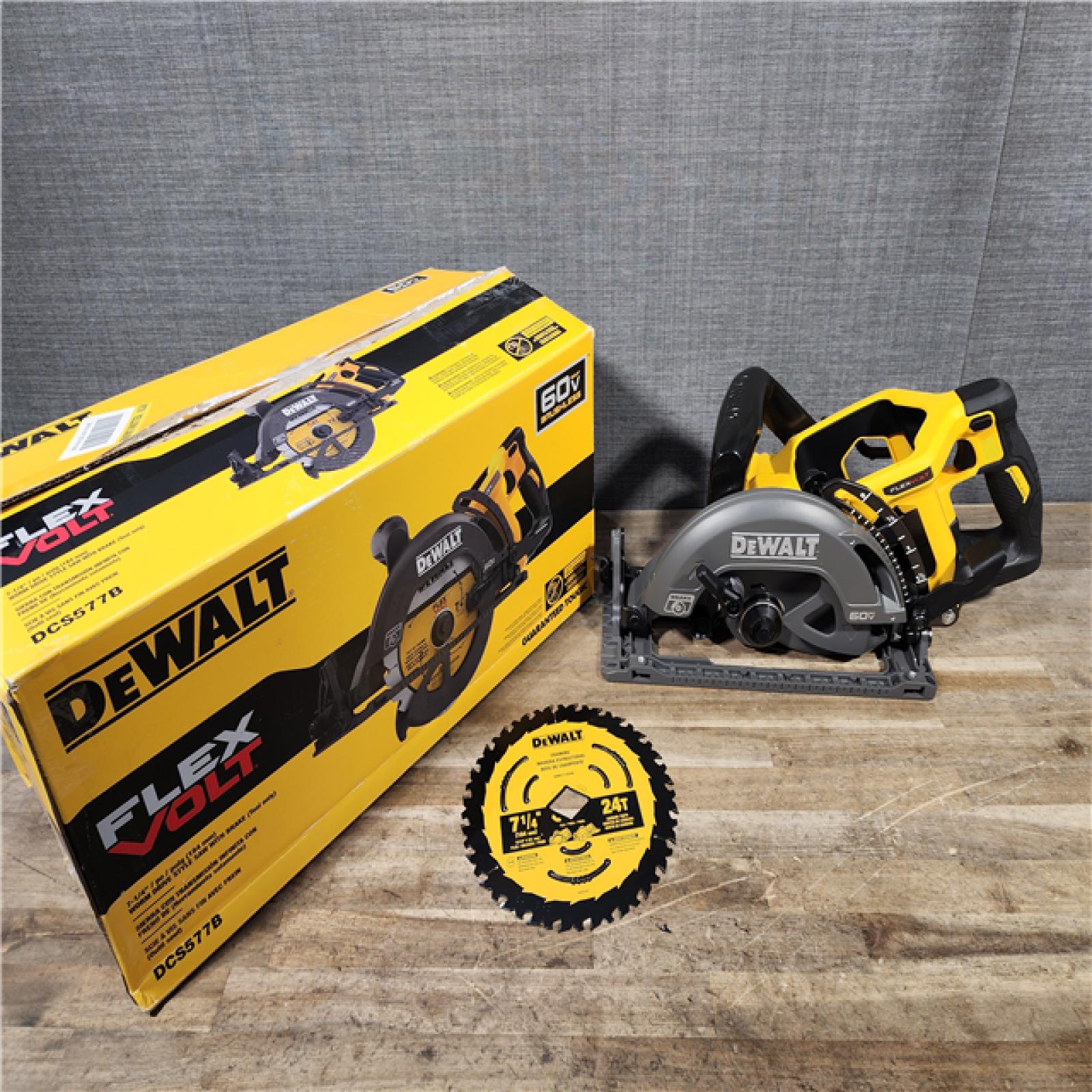 HOUSTON LOCATION - AS-IS (APPEARS LIKE NEW) DEWALT FLEXVOLT 60V MAX Cordless Brushless 7-1/4 in. Wormdrive Style Circular Saw (Tool Only)