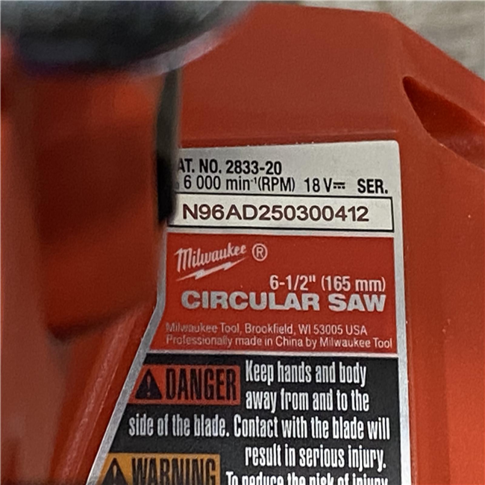 AS-IS Milwaukee FUEL 18V Lithium-Ion Brushless Cordless 6-1/2 in. Circular Saw (Tool-Only)