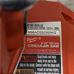 AS-IS Milwaukee FUEL 18V Lithium-Ion Brushless Cordless 6-1/2 in. Circular Saw (Tool-Only)
