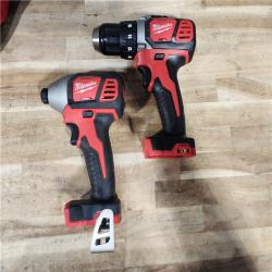 HOUSTON LOCATION - AS-IS Milwaukee 18V Lithium-Ion Cordless Drill Driver/Impact Driver Combo Kit