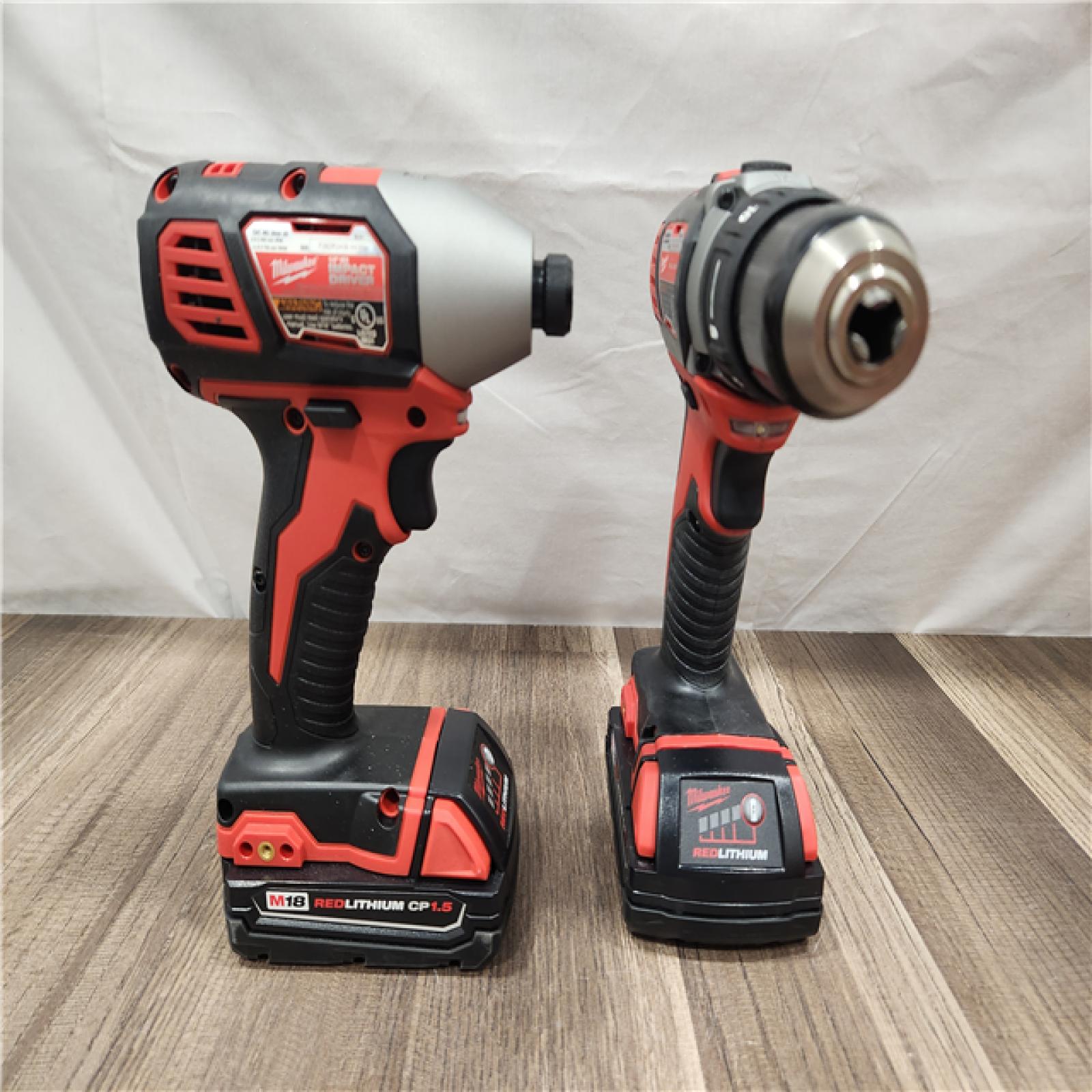 AS-IS- Milwaukee 18V Cordless Brushed 2-Tool Drill/Driver and Impact Driver Kit
