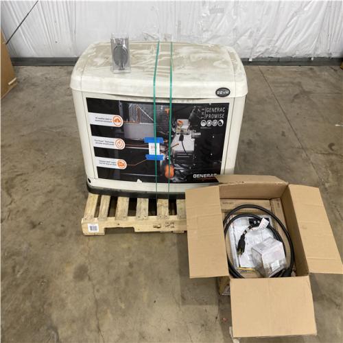 Houston Location - AS-IS Outdoor Power Equipment GENERAC GENERATOR 22 KW W/ 30AMP HOME LINK MANUAL TRANSFER SWITCH