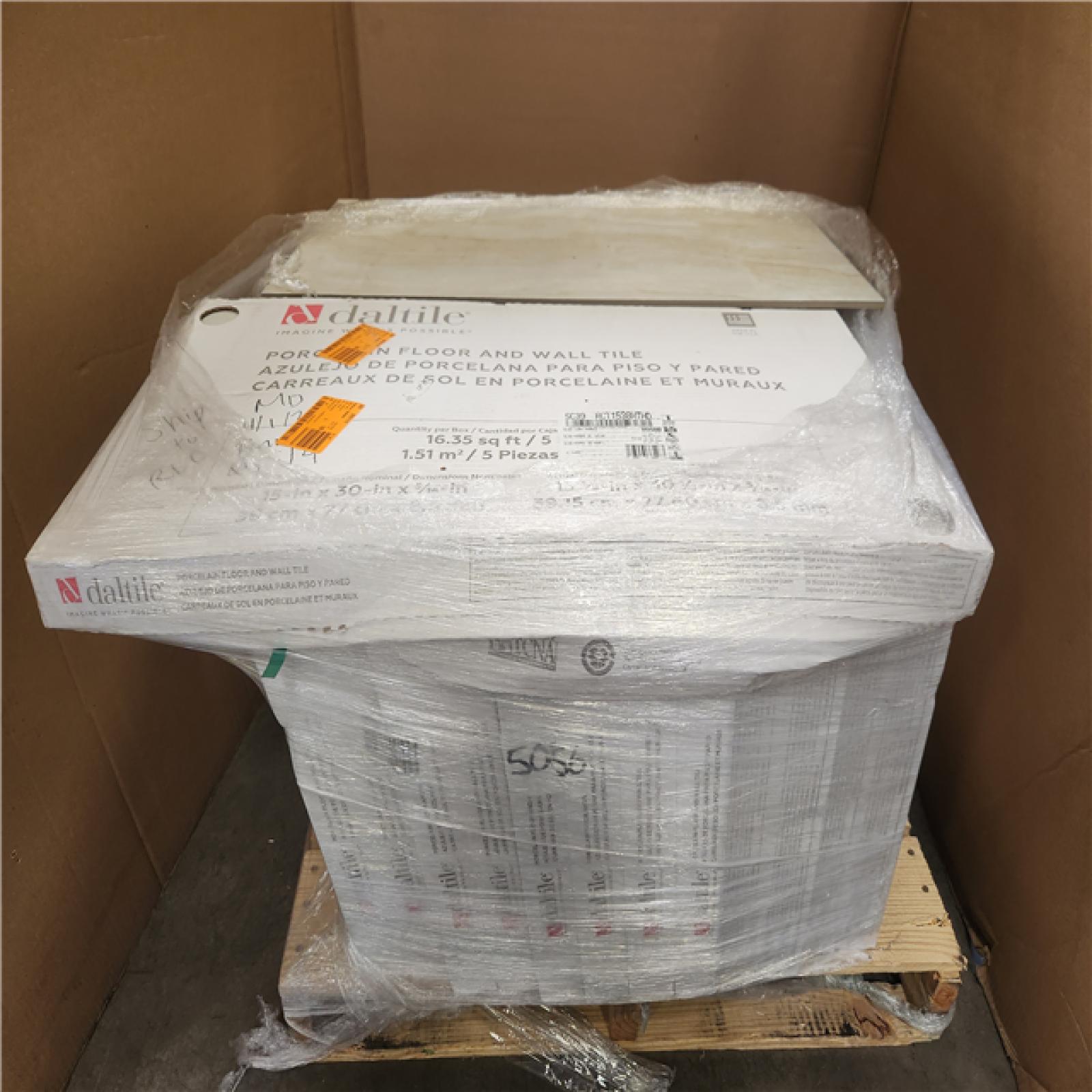 Phoenix Daltile St. Clamont Ivory Marble 15 in. x 30 in. Glazed Porcelain Floor and Wall Tile (245 sq. ft./15 Case)