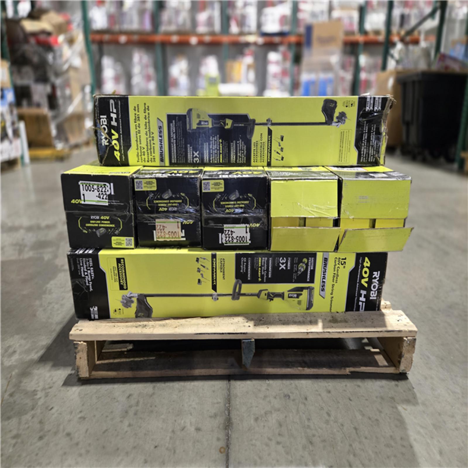 DALLAS LOCATION- AS-IS RYOBI 40V HP 15 in. Cordless String Trimmer Kit PALLET (13 UNITS)