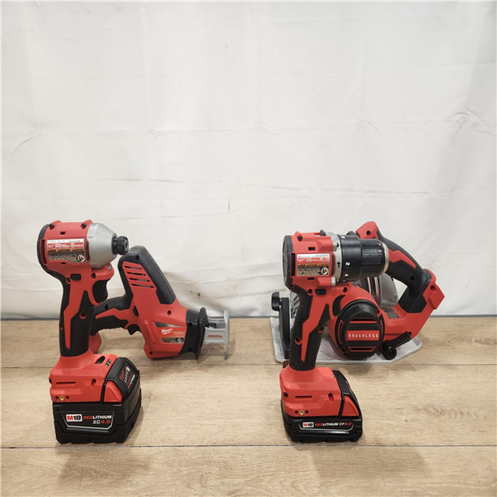 AS-IS- Milwaukee M18 4-Tool Combo Kit