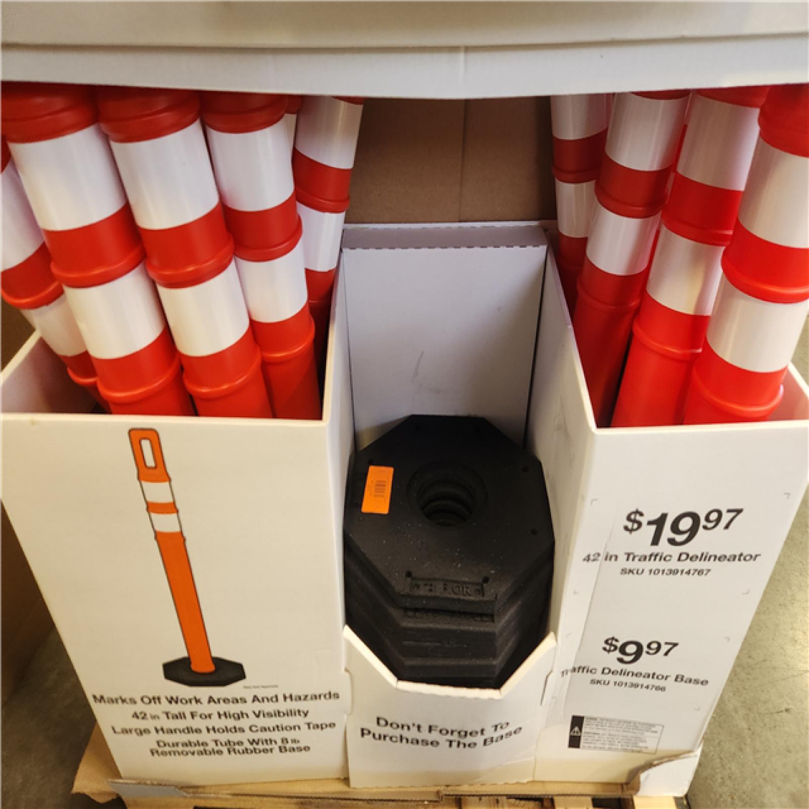Phoenix NEW Three D Traffic Works 42 in. Orange Portable Delineator With Base (3-Sets)