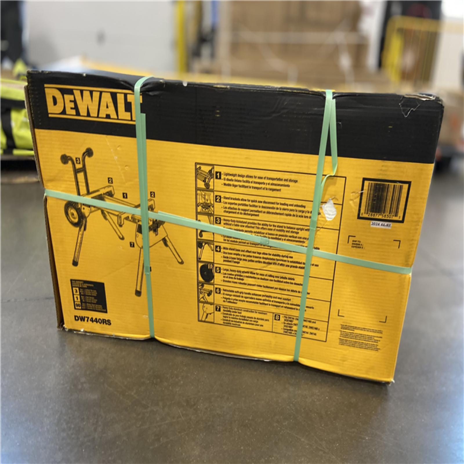 DALLAS LOCATION - DEWALT 33 lbs. Heavy Duty Rolling Table Saw Stand with Quick-Connect Stand Brackets with 200lbs. Capacity 3.0k