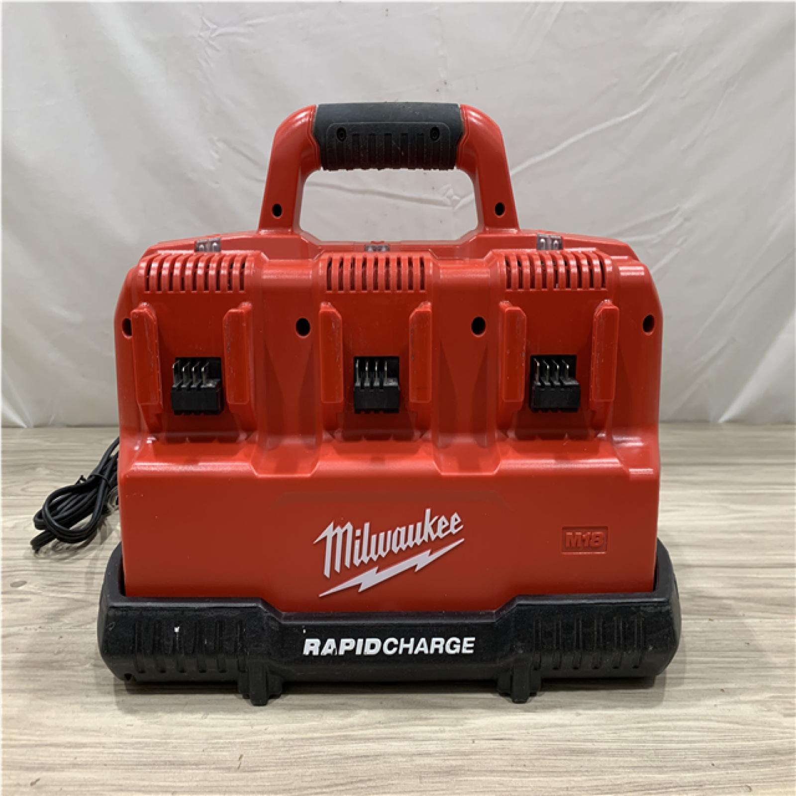 AS-IS Milwaukee 12-Volt/18-Volt Lithium-Ion Multi-Voltage 6-Port Sequential Rapid Battery Charger