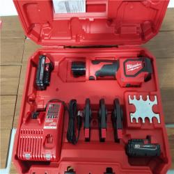 California NEW Milwaukee M18 Short Throw Press Tool with Pex Crimp Jaws  Includes (2) Batteries  Charger and Hard Case