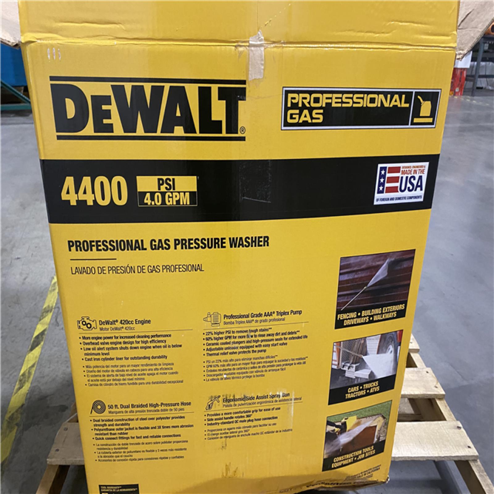 Dallas Location - As-Is DEWALT 4400 PSI 4.0 GPM Gas Pressure Washer