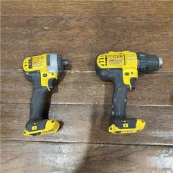 AS-IS DeWALTA® 20V MAX Cordless Drill Driver/Impact Driver Combo Kit 1.3 Ah Lithium Ion