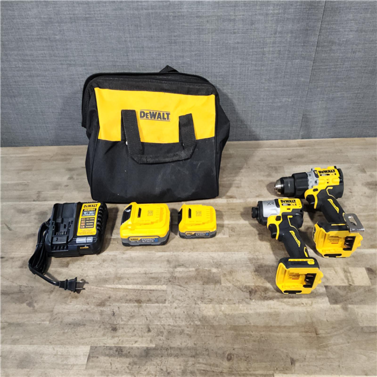 HOUSTON LOCATION - AS-IS DEWALT 2 TOOL COMBO KIT W/ (2) BATTERY & CHARGER