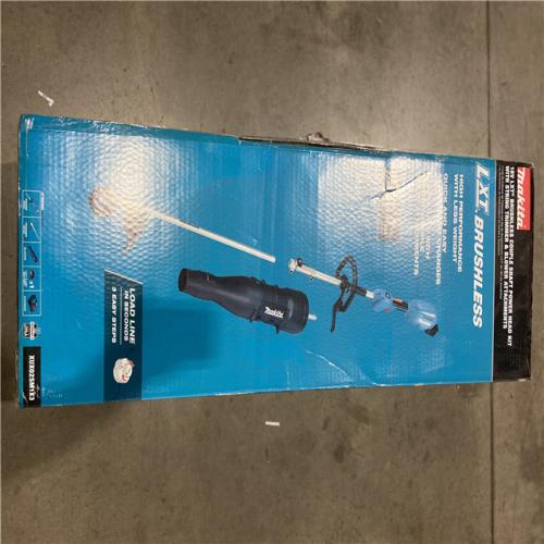LIKE NEW! - Makita LXT 18V Brushless Cordless Couple Shaft Power Head Kit with 13 in. String Trimmer and Leaf Blower Attachments, 4.0Ah