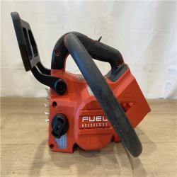 AS-IS Milwaukee FUEL 14 in. 18V Lithium-Ion Brushless Cordless Battery Top Handle Chainsaw (Tool Only)