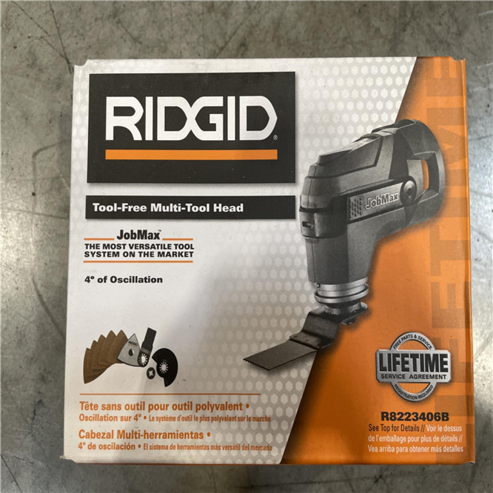DALLAS LOCATION - RIDGID JobMax 18-Volt Tool-Free Multi-Tool Head (Tool Only) PALLET-(70 UNITS)