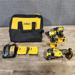 HOUSTON LOCATION - AS-IS DeWalt 20V MAX ATOMIC Cordless Brushless 3 Tool Combo Kit