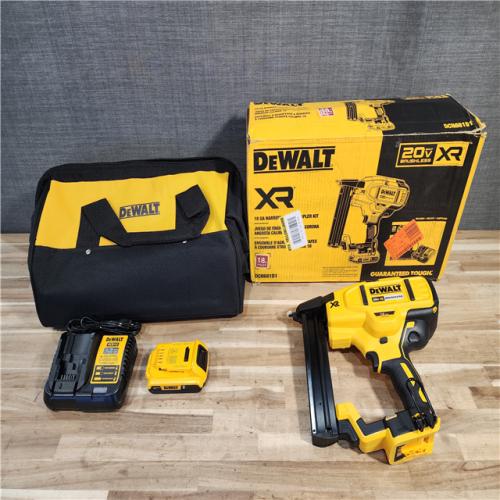 HOUSTON LOCATION - AS-IS DeWALT DCN681D1 20V MAX 18ga Cordless Brushless Narrow Crown Stapler Kit w/ BATTERY & CHARGER