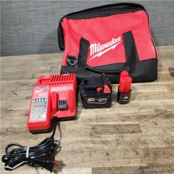 HOUSTON LOCATION - AS-IS M12/M18 12/18V Lithium-Ion Cordless 3/8 in. Ratchet and 1/2 in. High Torque Impact Wrench with Friction Ring Combo Kit