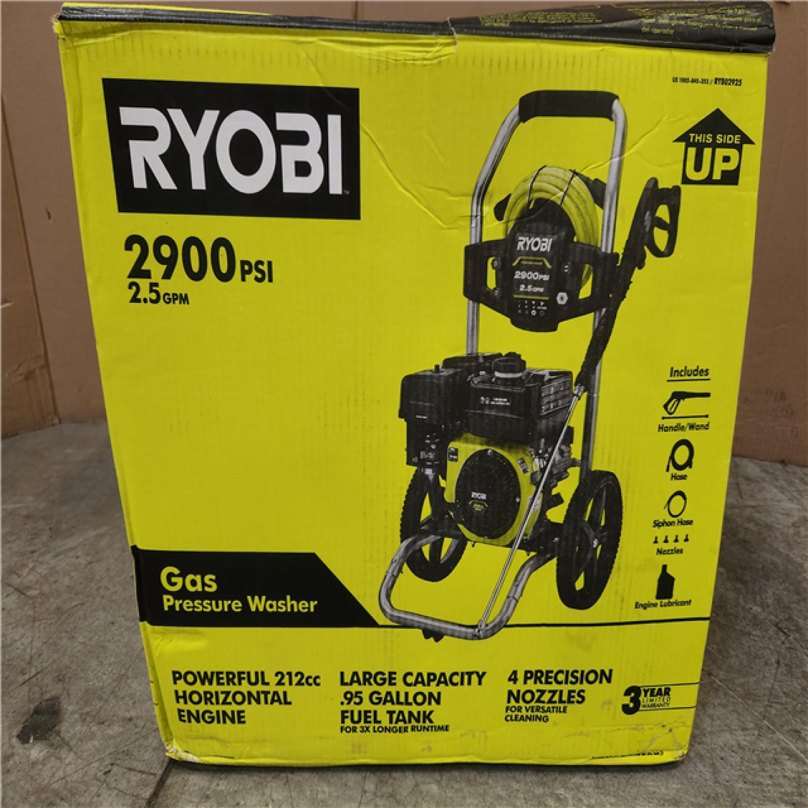 Phoenix NEW RYOBI 2900 PSI 2.5 GPM Cold Water Gas Pressure Washer with 212cc Engine