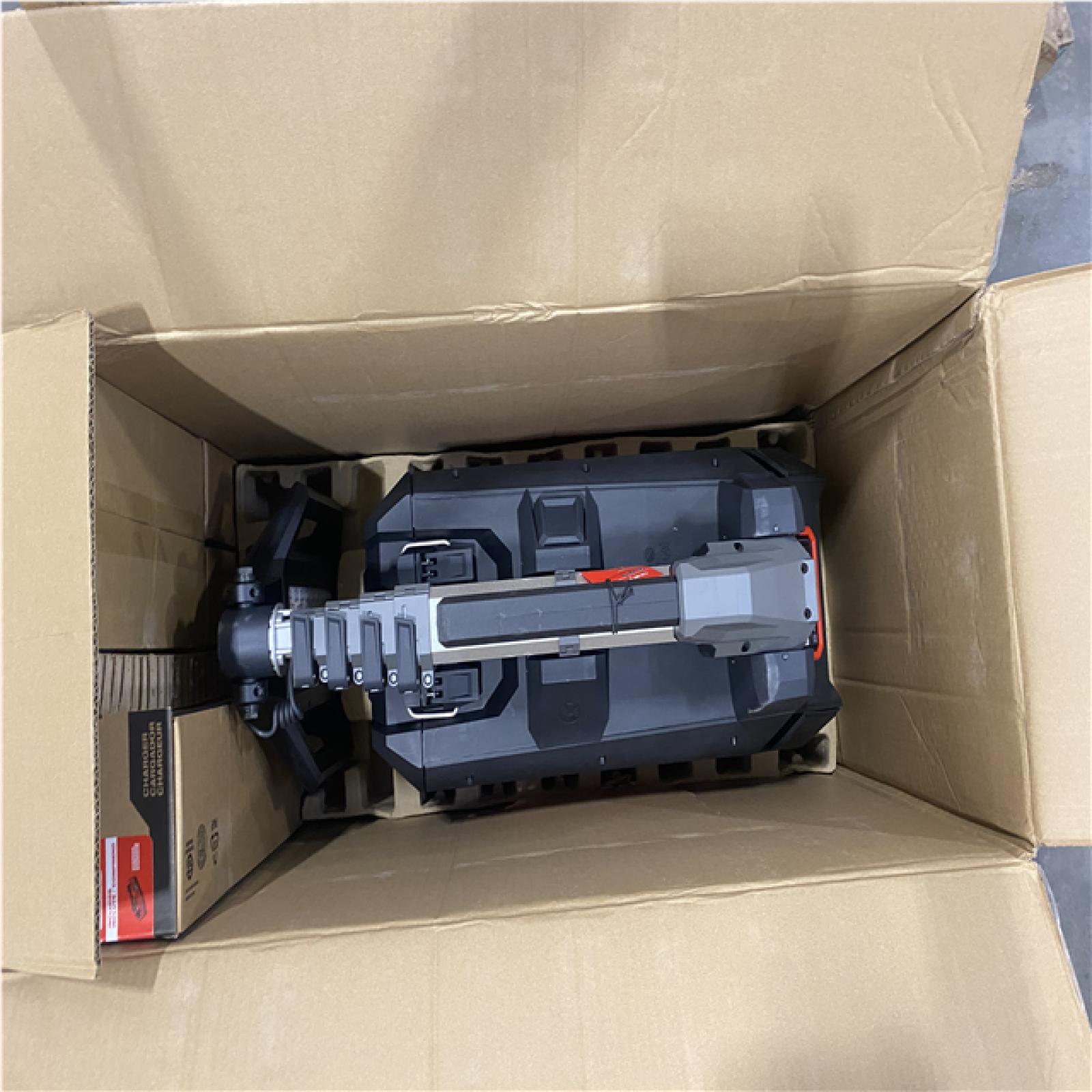 Dallas Location- As-Is Milwaukee - MX FUEL ROCKET Dual Power Compact Tower Light Kit with (1) XC406 Battery Pack and (1) MX Charger Milwaukee - MX FUEL ROCKET Dual Power Compact Tower Light Kit with (1) XC406 Battery Pack and (1) MX Charger Milwaukee