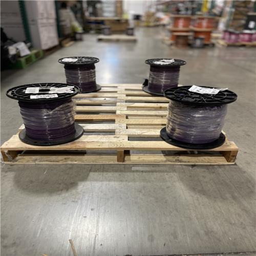 DALLAS LOCATION - AS-IS Southwire 2,500 ft. 12 Purple Solid CU THHN Wire(4 SPOOLS) (SEE NOTES)