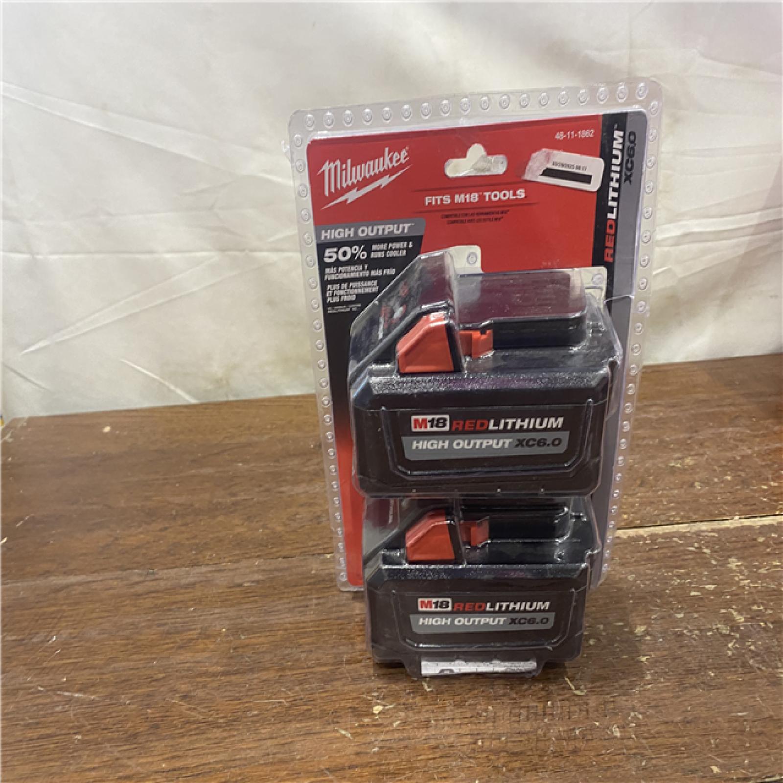 AS-IS M18 18-Volt Lithium-Ion High Output 6.0Ah Battery Pack (2-Pack)