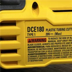 LIKE NEW - DEWALT 20V MAX Cordless Plastic Tubing Cutter (Tool Only)