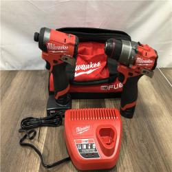 AS-IS Milwaukee FUEL 12-Volt Lithium-Ion Brushless Cordless Hammer Drill and Impact Driver Combo Kit